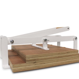 Extra wide A3 size hand lino press, lino cut press, heavy duty, steel. color: white RAL 9001