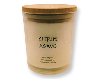 Citrus Agave Soy Candles, Citrus candles, Soy Candles, Nautral soy candles, Summer Candles, Agave candles, soy candles, scented soy candles