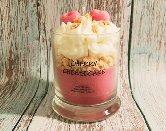 Cherry Cheesecake Soy Candle, Cherry candles, Cherry scented candle, soy candles, scented candles, candles, scented soy candles, natural soy