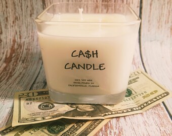 Cash Candles,  custom candles,  money candles, custom scented candles,  Soy candles,  scented soy candles,  scented candles,  great gifts