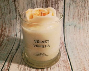 Velvet Vanilla Soy Candles,  vanilla Candles, Soy candles, Candles, spring candles, valentine candles, scented candles