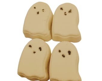 Miniaturowe kule do kąpieli „Duchy”: musujące kule do kąpieli „Halloween” – zapach „Bogeyman”, opakowanie 4 szt.