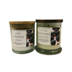 Black Raspberry Vanilla Soy Candle: Hand-Poured Scented Candle
