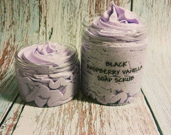 Black Raspberry Vanilla Soap Scrub,  Soap scrub,  Raspberry soap scrub,  sugar scrub,  exfoliating scrub