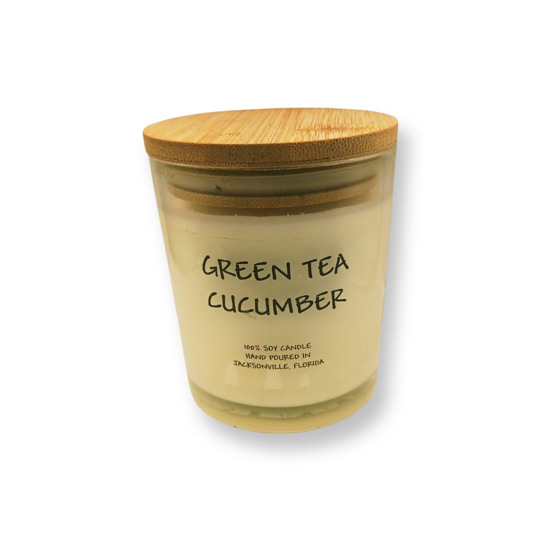 Green Tea Candle Soy Candles Candles Green Tea Candles Spa Etsy