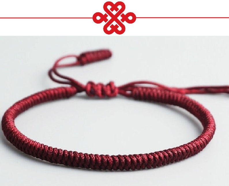 4 Colors Tibetan Buddhist Love Lucky Bracelets Handmade Knots Rope Budda