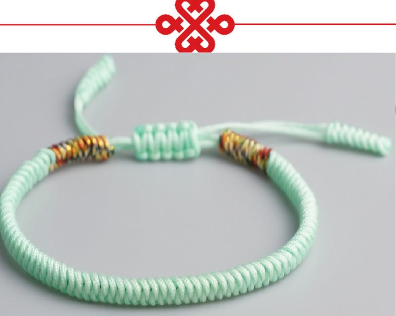 4 Colors Tibetan Buddhist Love Lucky Bracelets Handmade Knots Rope Budda