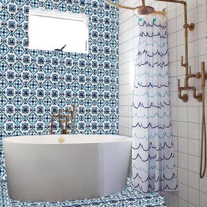 Lot 5sf Decorative Bathroom Tiles 6in X 6in Hand Painted Wall Etsy