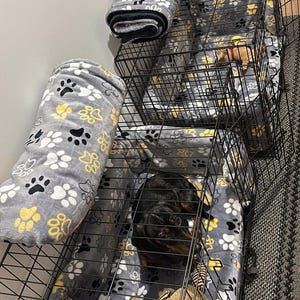 Dog Crate Bumper Bedding Set, Cozy Fleece Pad, Bumper and Blanket immagine 2