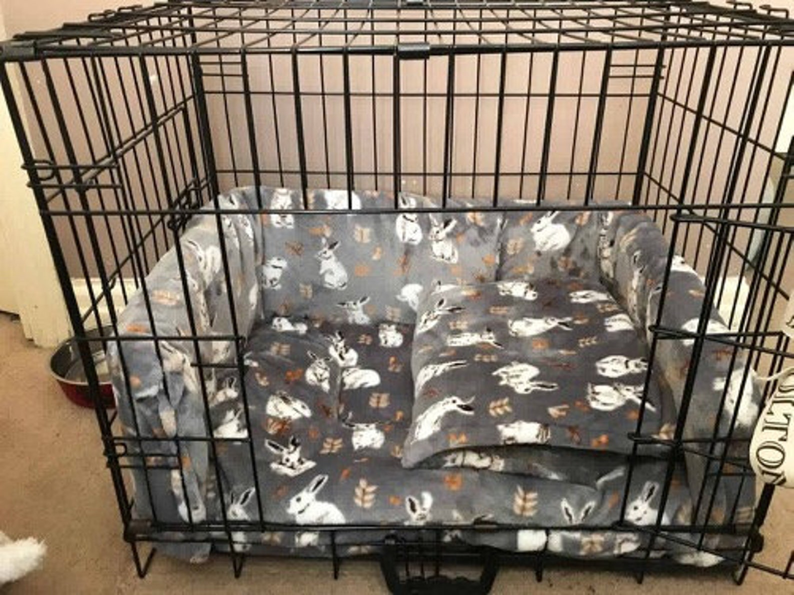 Dog crate bumper bedding set 30 crate Etsy