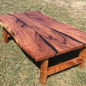 Large Mesquite Coffee Table W/ Solid Mesquite Legs