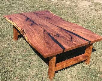 Large Mesquite Coffee Table W/ Solid Mesquite Legs