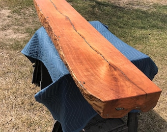 Solid Mesquite Mantles With Turquoise Inlay, Rustic Fireplace Decor