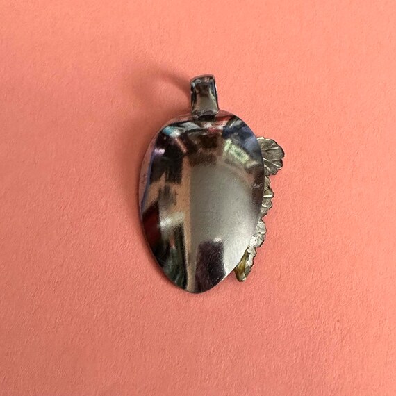 Unique Tiny Spoon and Leaf Pendant - image 2