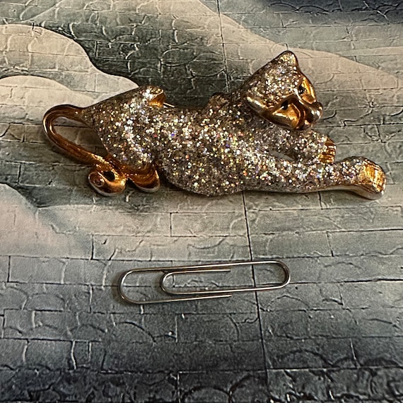 Classic Pave Leopard or Jaguar Pin or Brooch - image 1