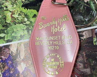 Beverly Hills Hotel Vintage-Style Pink Key Tag or Fob California