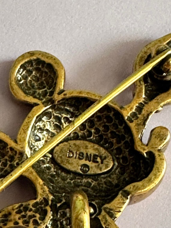 Mickey Mouse Moveable Signed Brooch Disney - image 3