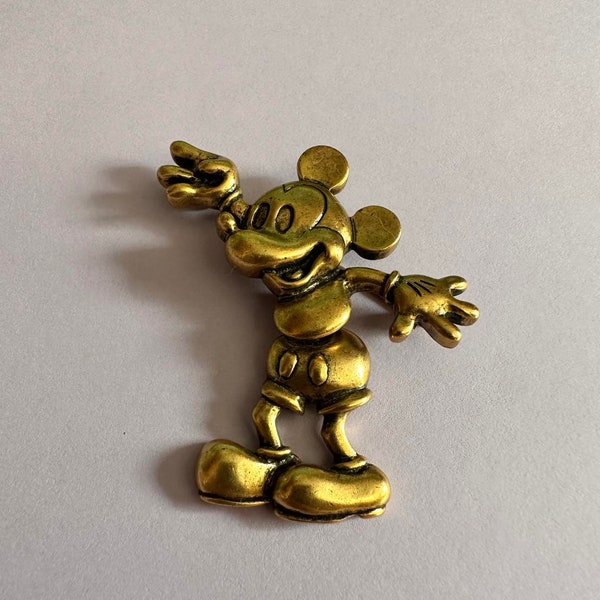 Mickey Mouse Moveable Signed Brooch Disney