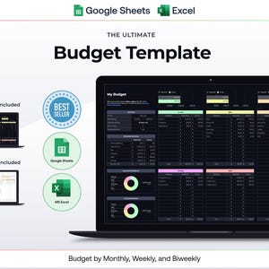Budget Spreadsheet for Google & Excel | Digital Finance Planner and Budget Tracker