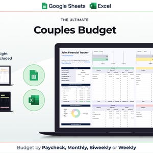 Couples Budget Spreadsheet | Joint Finance Tracker (Digital Download)