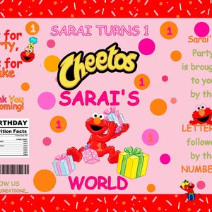 Editable Chips Template Bundle, Party Favor Template, Doritos, Custom Birthday Chip Bag, Personalized Cheeto Bag,  Birthday Party Chips