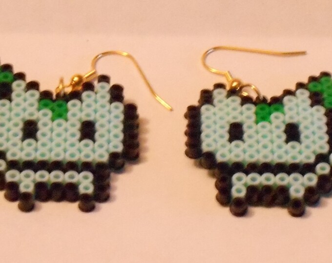 Bulbasaur Earrings Mini Perler Beads Etsy