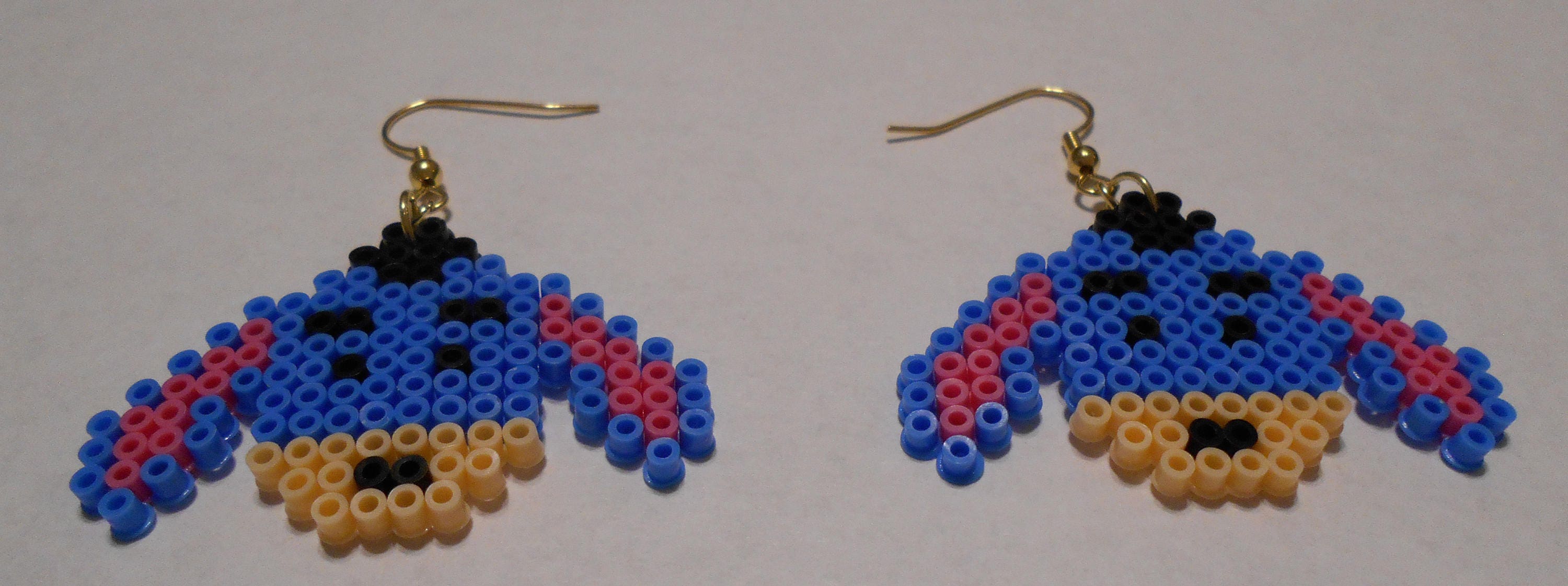 Eeyore Mini Perler Bead Earrings Etsy