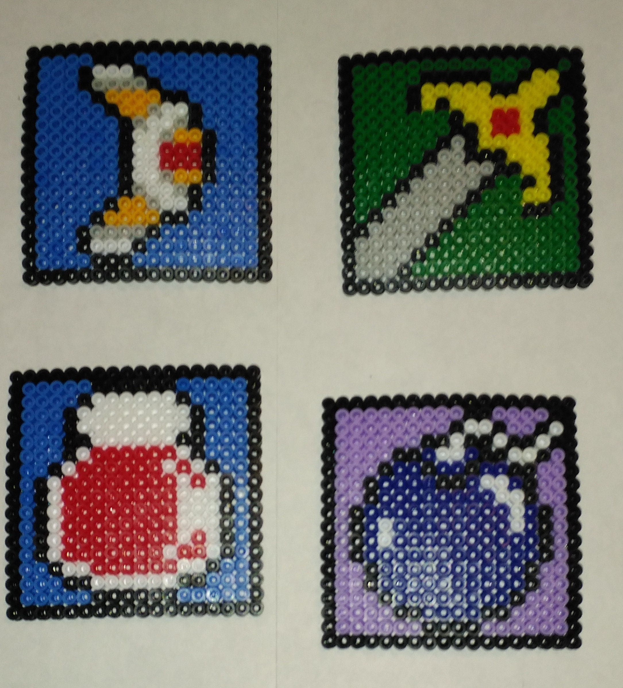 Legend of Zelda Perler Bead Coaster Set Etsy