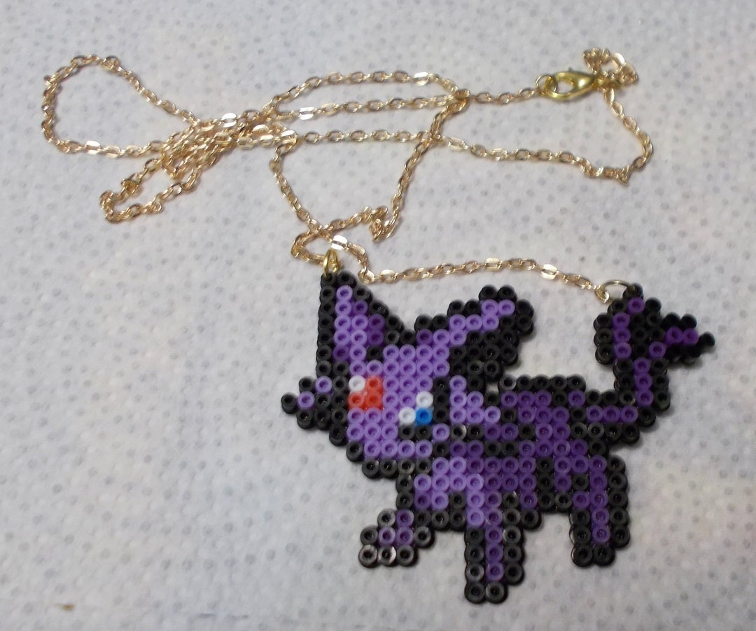 Mini Perler Bead Necklace Espeon Etsy