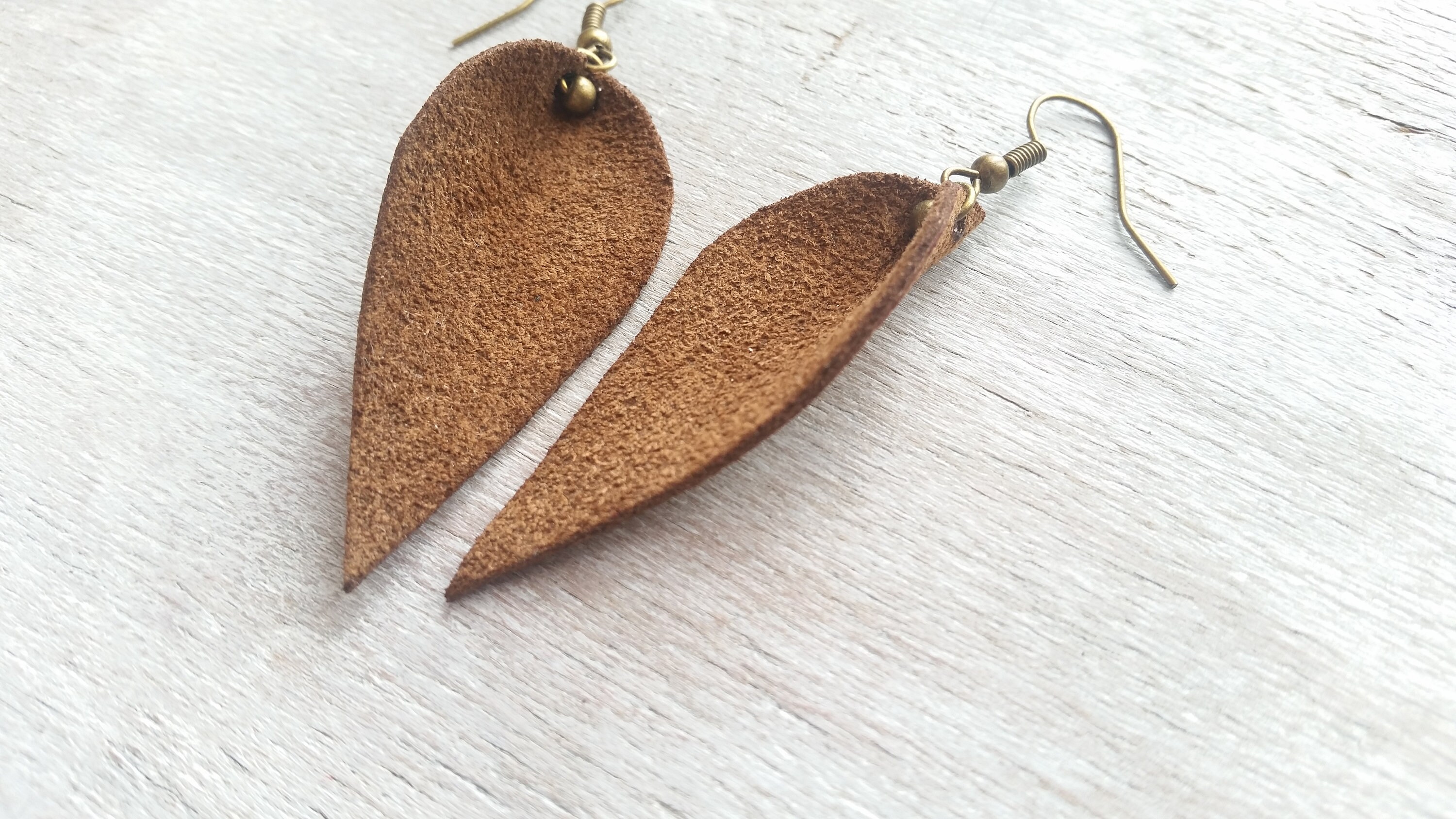 Leaf Leather Earrings Joanna Gaines Shaped Earrings Leather Etsy