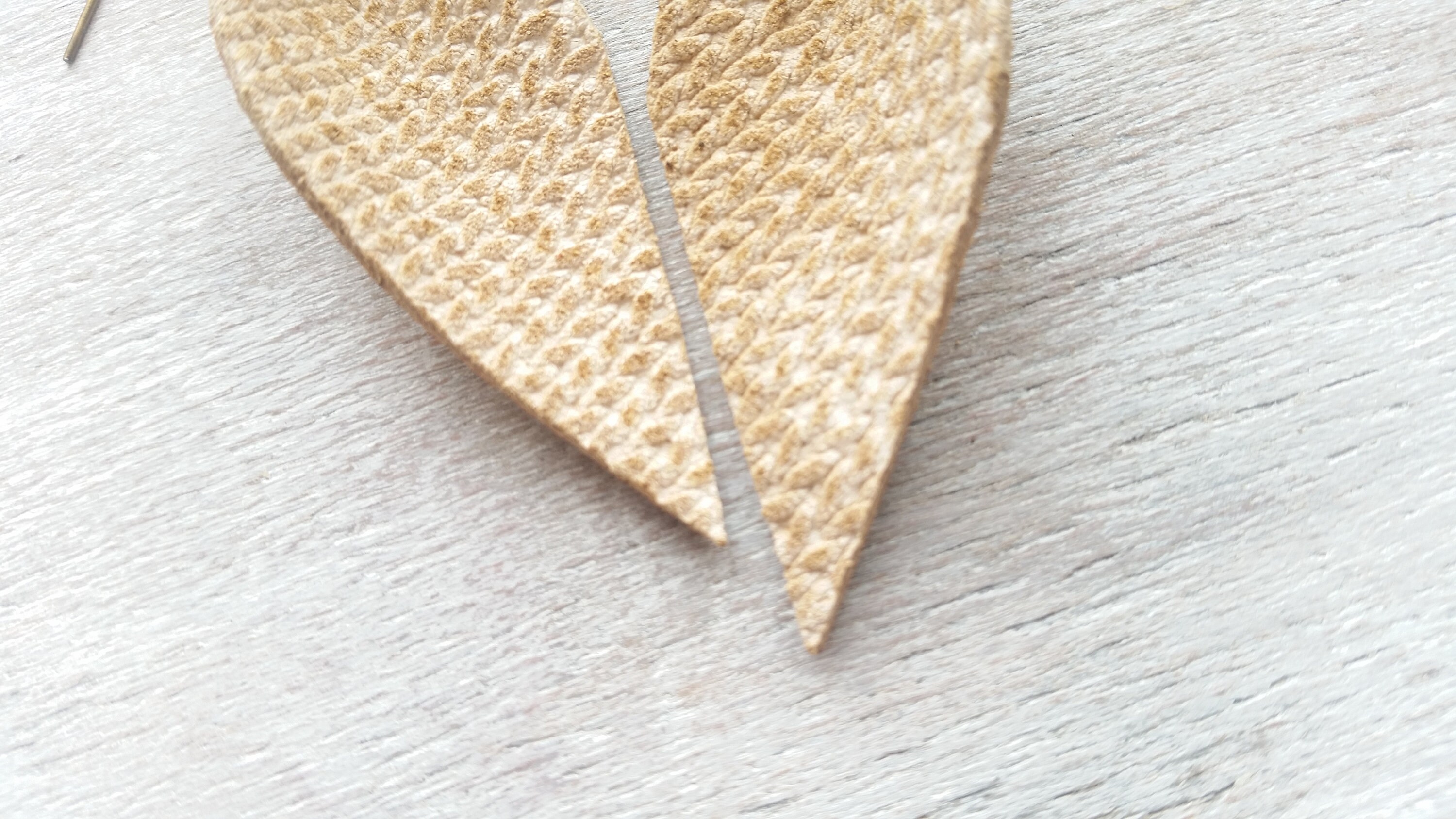 Leaf Leather Earrings Joanna Gaines Shaped Earrings Leather Etsy