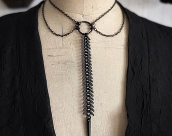 Blackened Vertebrae - Long Spike and Spine Black Matte
