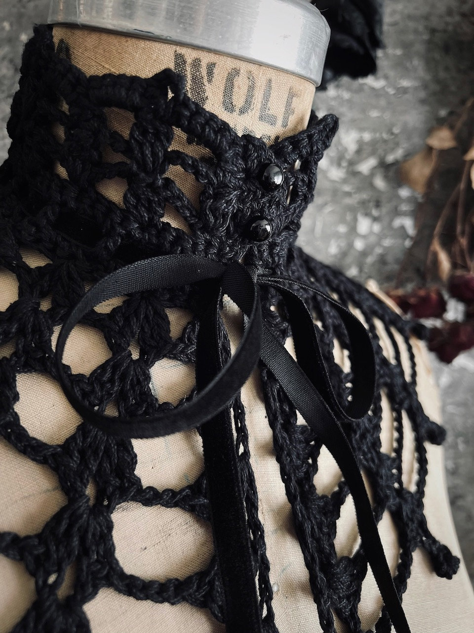 ●CLUT STUDIO● Heart Crocher Bonnet - BLACK Heart Crocher Bonnet - BLACK - CLUT STUDIO | 60% - Asian
