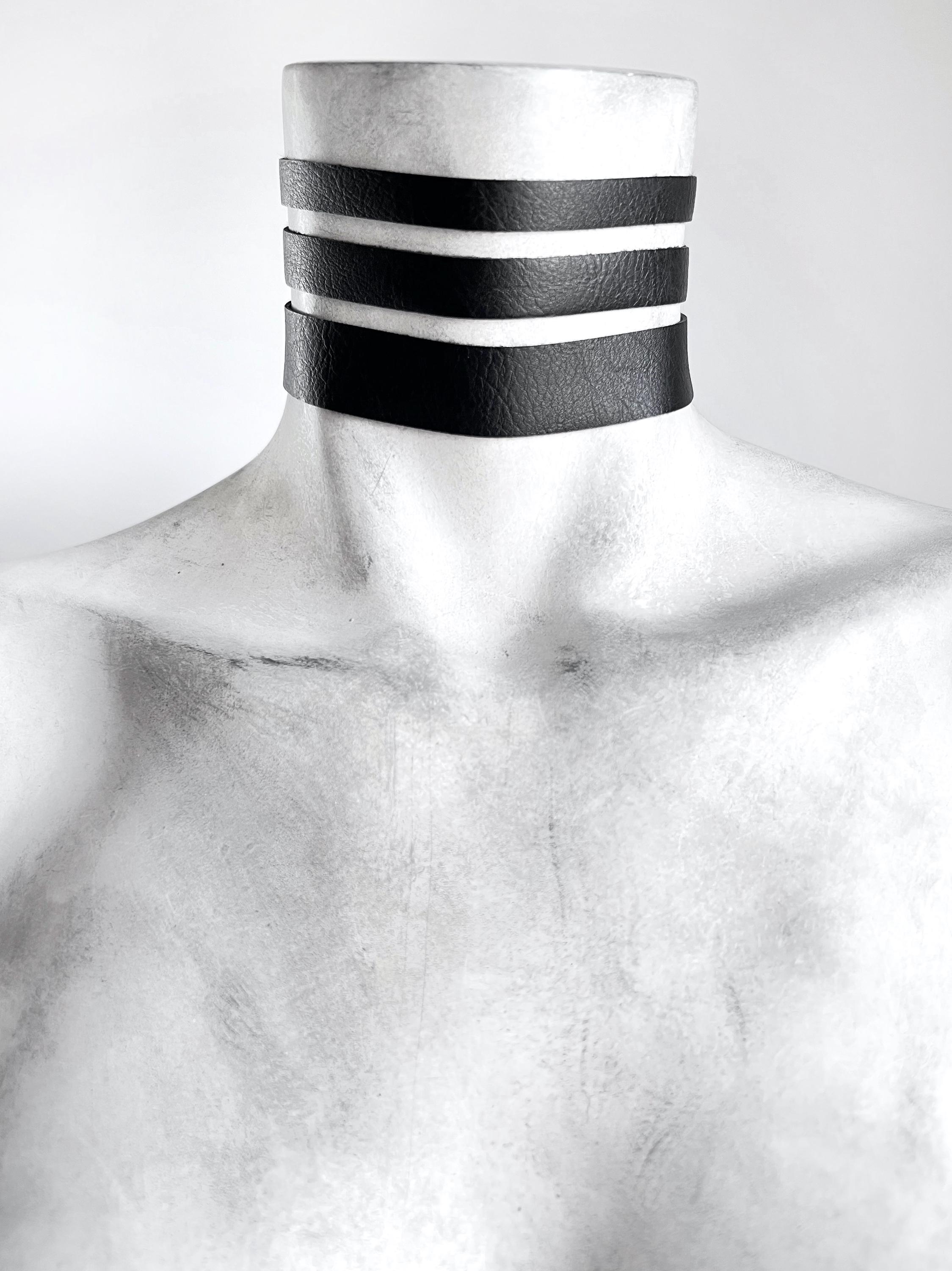 HT Black and Silver 4 PIECE  Choker Set Black choker set – Selina Habibti Attire main image 3