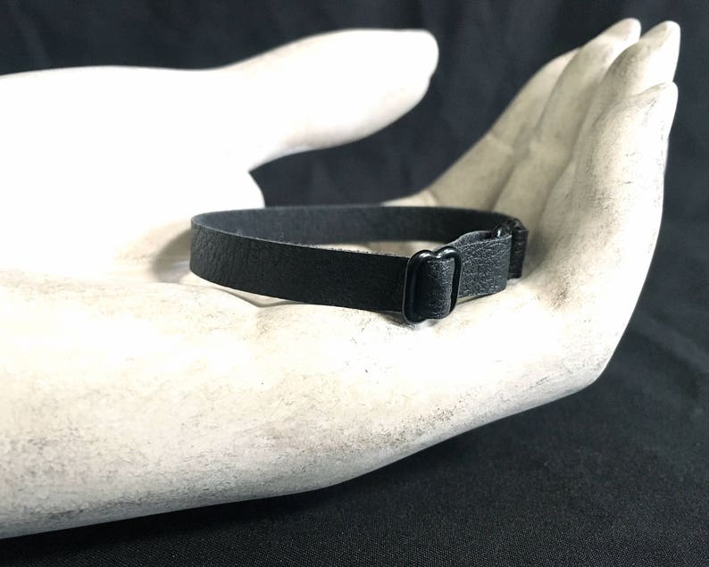 Black arm cuffs upper arm band set faux vegan leather Etsy