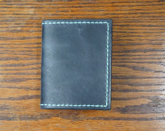 Cartera de cuero bi-doblado delgado de tres bolsillos
