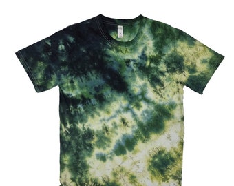 Forest Green Shirt, Forest shirt, Hippie shirt, Green tie dye T-shirt, Green shirt, Green T shirt