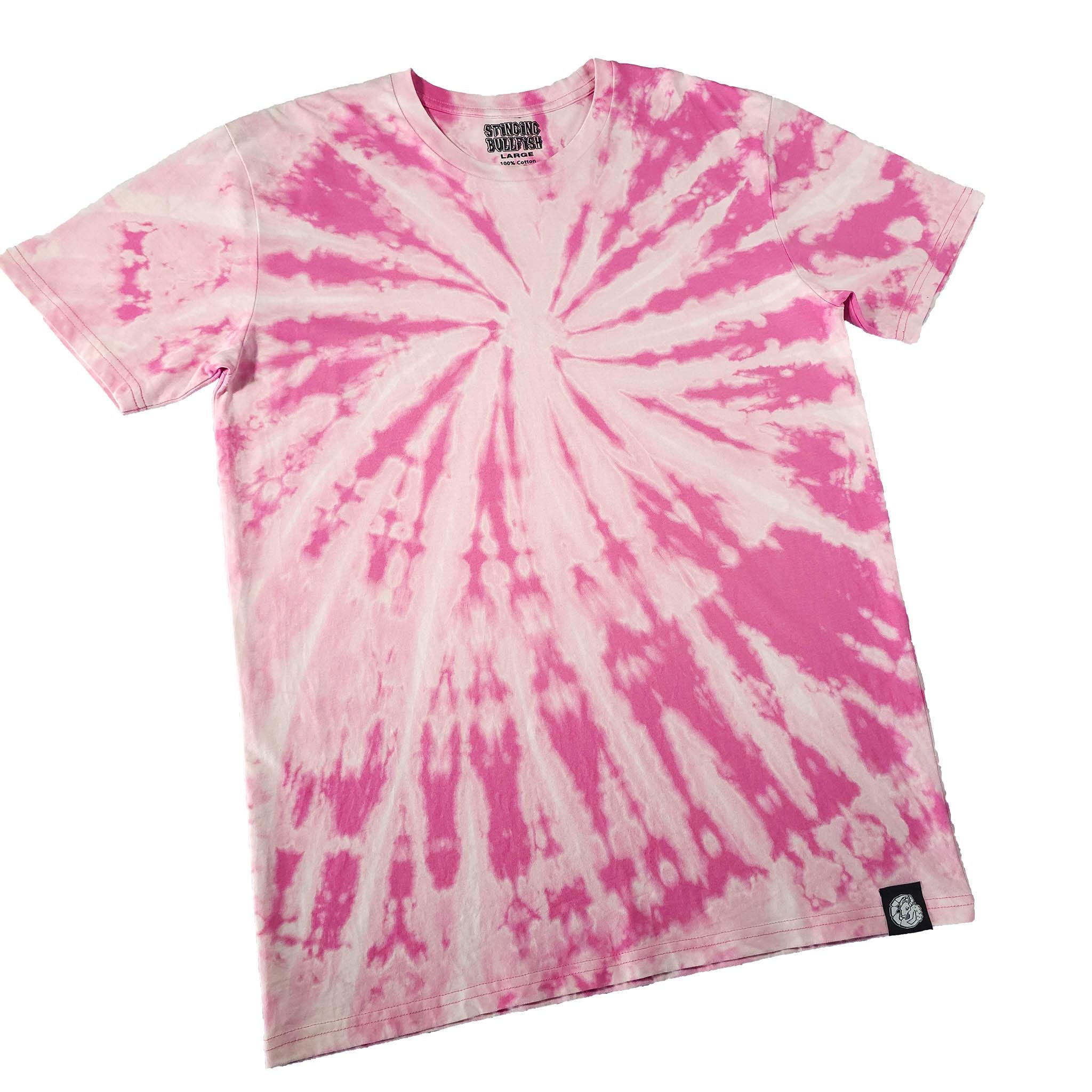 Pink Spiral Bleach Tie Dye T-shirt: Acid Wash Tee - Etsy