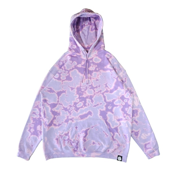 Pullover Hoodie Tie Dye With Bleach Hoodie Sunset Swirl Tie-Dye