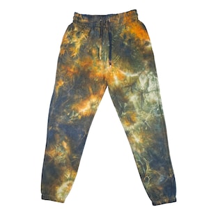 Black and orange tie dye joggers hotsell
