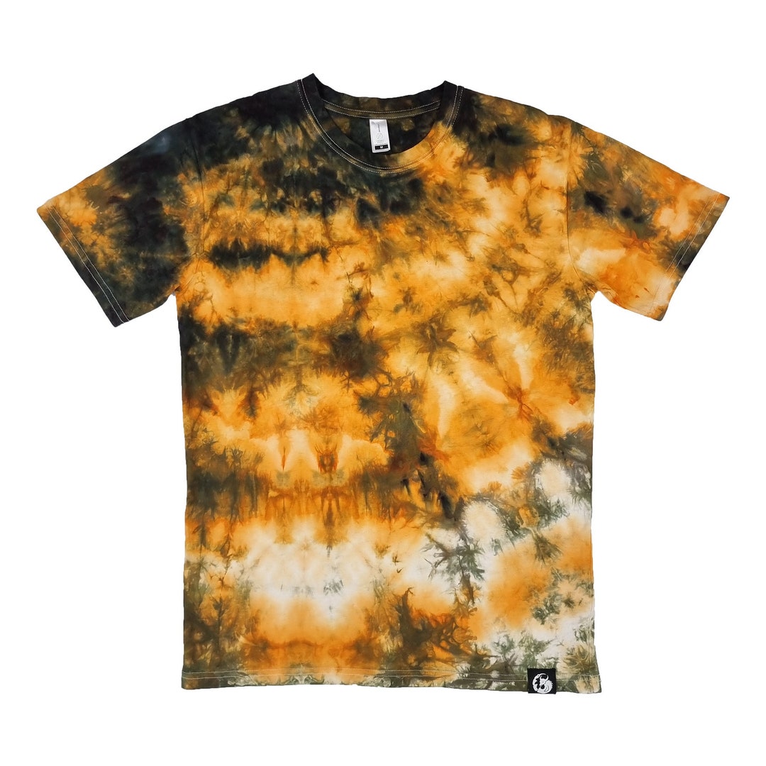 burnt orange tie dye shirt