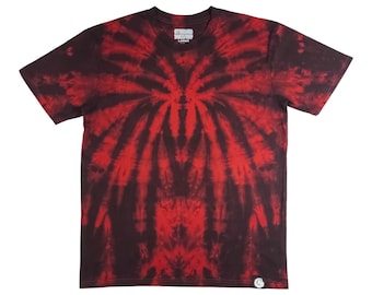 Red Spider Tie Dye T-Shirt: Y2K Grunge Alt Metal T Shirt