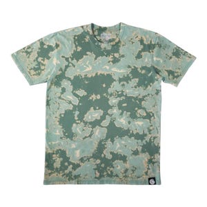 Green Tie Dye Camo Shirt, Green Tie Dye T Shirt, Heavyweight T Shirt, Green Tye Dye Tee, Grunge Shirt, Festival Shirt, Acid Wash Shirt