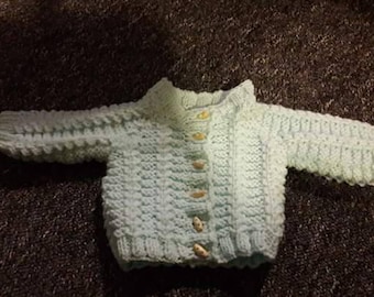 0-3 month cardigan hand knitted