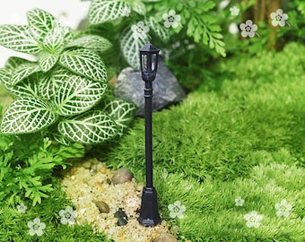 2 stücke Miniatur Kleine Straßenlaterne, Fairy Garden Liefert Terrarium Zubehör