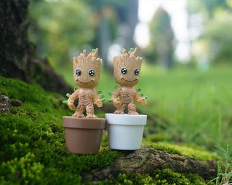 Miniature Small Fairy Trees Guardians of the Galaxy Figurine Strong Groot , Miyazaki Ghibli Fairy Garden Supplies Terrarium Accessories