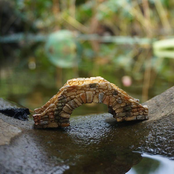 Le petit pont miniature, jardin féerique fournit des accessoires de terrarium