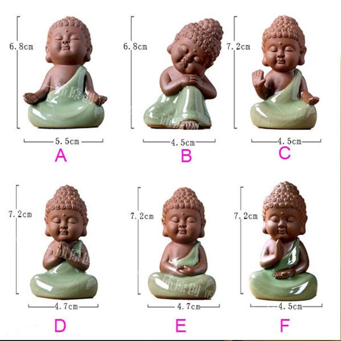 Miniature Buddha Figure Single Sell Small Monk Figurines Etsy