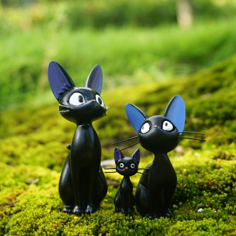 Fairy Garden Supplies Miniature JiJi Black Cat Family | Etsy