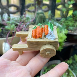 Miniature Small Vehicle Carry Carrot Figure Fairy Garden Supplies Terrarium / Aquarrium Accessories